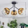 Koyoto Plafoniera, Lampada a sfera 42 cm Oro, Chiaro, 3-Luci