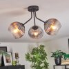Koyoto Plafoniera, Lampada a sfera Chiaro, Grigio fumo, 3-Luci