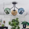 Koyoto Plafoniera, Lampada a sfera Blu, Oro, Verde, 3-Luci