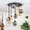 Gastor Plafoniera, Lampada a sfera Ambrato, Grigio fumo, 9-Luci