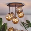 Chehalis Plafoniera, Lampada a sfera Ambrato, Grigio fumo, 5-Luci