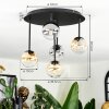 Chehalis Plafoniera, Lampada a sfera Ambrato, Chiaro, Grigio fumo, 5-Luci