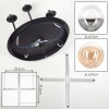 Chehalis Plafoniera, Lampada a sfera Ambrato, Chiaro, Grigio fumo, 5-Luci