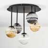 Chehalis Plafoniera, Lampada a sfera Ambrato, Chiaro, Grigio fumo, 5-Luci