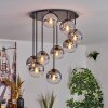 Gastor Plafoniera, Lampada a sfera Chiaro, Grigio fumo, 9-Luci