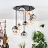 Gastor Plafoniera, Lampada a sfera Ambrato, Chiaro, Grigio fumo, 9-Luci
