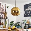 Koyoto Lampadario a sospensione, Lampada a sfera, Lampada a sospensione Oro, Nero, 1-Luce