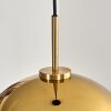 Koyoto Lampadario a sospensione, Lampada a sfera, Lampada a sospensione Oro, Nero, 1-Luce