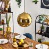 Koyoto Lampadario a sospensione, Lampada a sfera, Lampada a sospensione Oro, Nero, 1-Luce