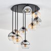 Koyoto Plafoniera, Lampada a sfera Ambrato, Chiaro, Grigio fumo, 9-Luci