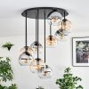 Koyoto Plafoniera, Lampada a sfera Ambrato, Chiaro, Grigio fumo, 9-Luci