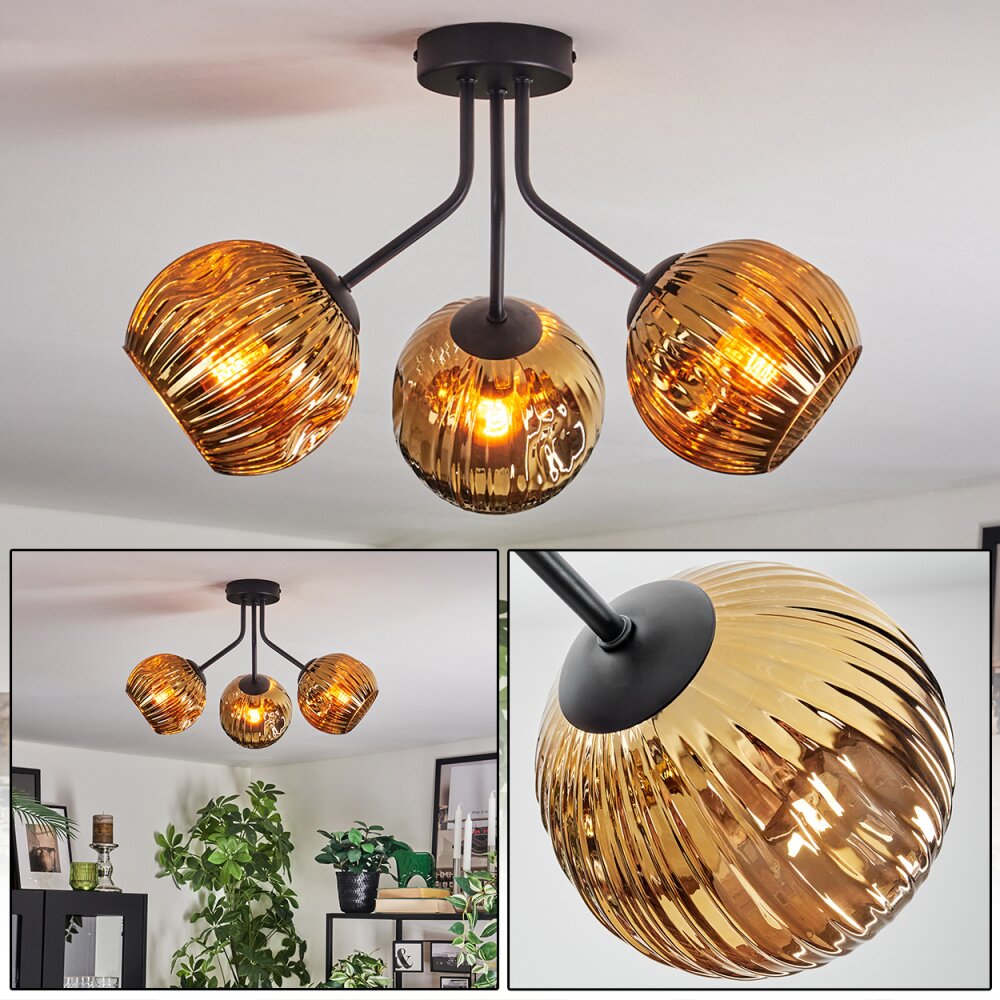Ripoll Plafoniera, Lampada a sfera Oro, 3-Luci main product photo