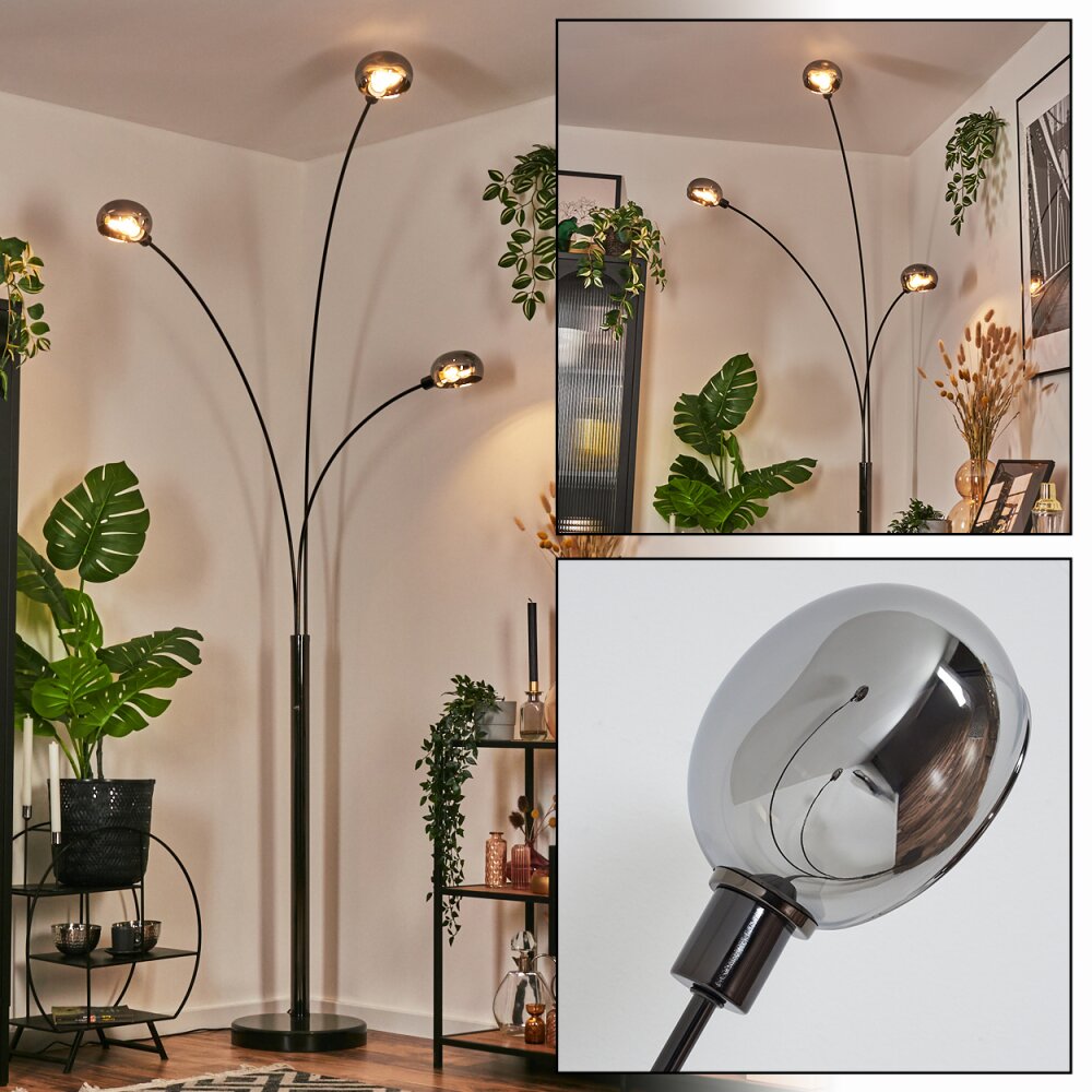 Nikkala Lampada da terra Cromo, Nero, 3-Luci main product photo