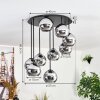 Koyoto Plafoniera, Lampada a sfera Cromo, Grigio fumo, 9-Luci