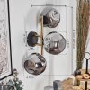 Ripoll Lampada a sfera, Applique Oro, Nero, 3-Luci
