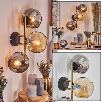 Ripoll Lampada a sfera, Applique Oro, Nero, 3-Luci