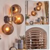 Koyoto Lampada a sfera, Applique Oro, Nero, 3-Luci