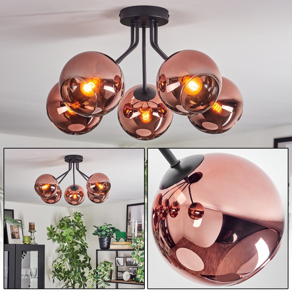 Koyoto Plafoniera, Lampada a sfera 52 cm Ramato, 5-Luci main product photo