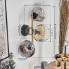 Ripoll Lampada a sfera, Applique Oro, Nero, 3-Luci