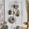 Gastor Lampada a sfera, Applique 42 cm Oro, Nero, 3-Luci