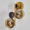 Koyoto Lampada a sfera, Applique 30 cm Oro, Nero, 3-Luci
