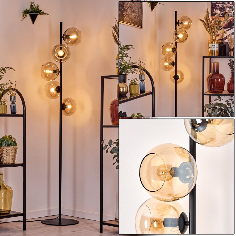 Koyoto Lampada da terra 31 cm Ambrato, 5-Luci main product photo