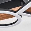 Tavon Plafoniera LED Legno scuro, Nero, 1-Luce