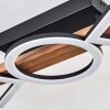 Tavon Plafoniera LED Legno scuro, Nero, 1-Luce