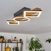 Tavon Plafoniera LED Legno scuro, Nero, 1-Luce