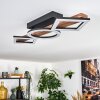 Tavon Plafoniera LED Legno scuro, Nero, 1-Luce