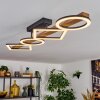 Tavon Plafoniera LED Legno scuro, Nero, 1-Luce