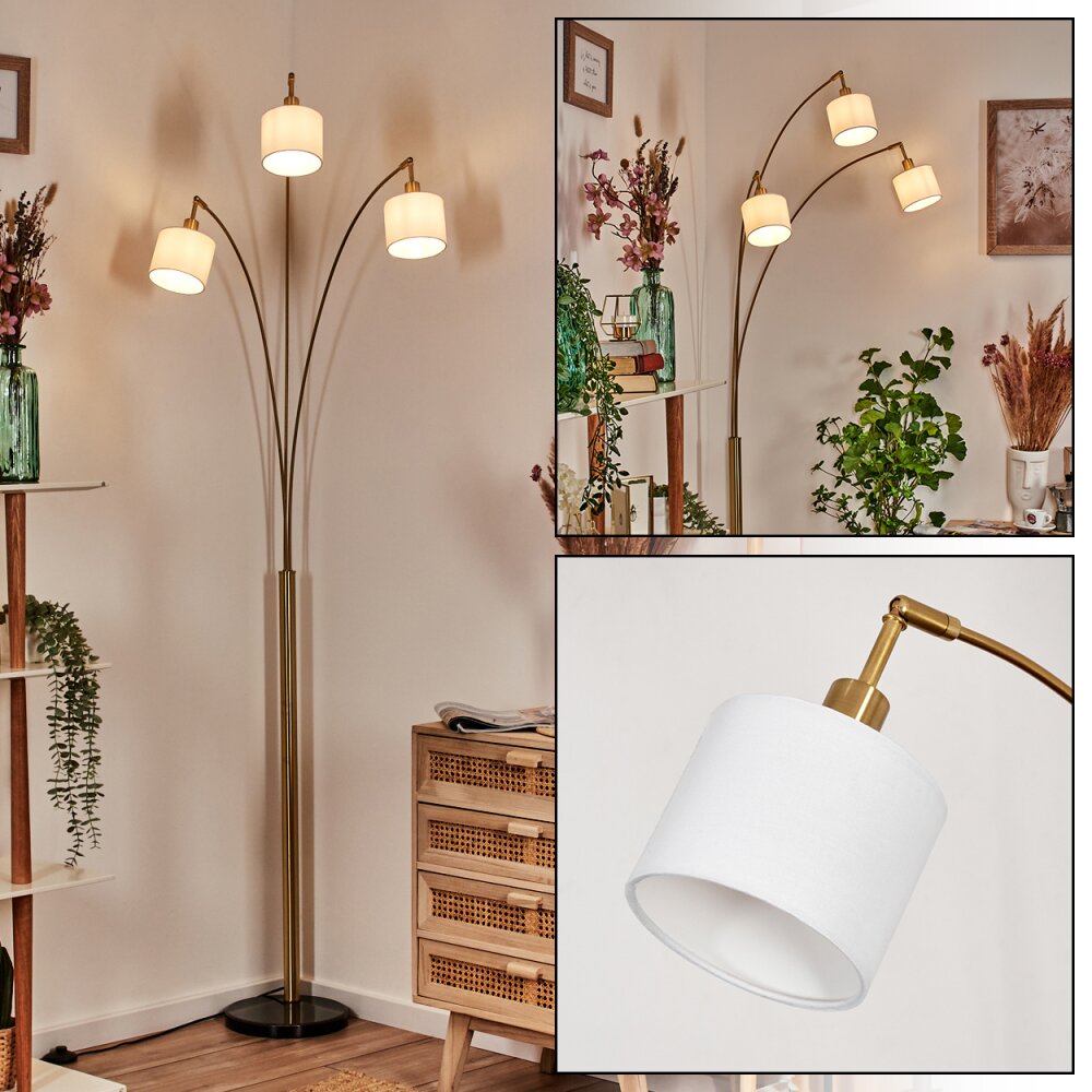 Bassagoda Lampada da terra Ottone, Nero, 3-Luci main product photo