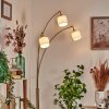 Bassagoda Lampada da terra Ottone, Nero, 3-Luci