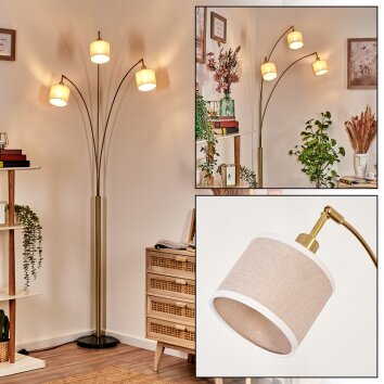 Bassagoda Lampada da terra Ottone, Nero, 3-Luci Bassagoda Lampada da terra Ottone, Nero, 3-Luci