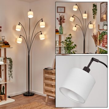 Bassagoda Lampada da terra Cromo, Nero, 5-Luci