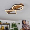 Cascada Plafoniera LED Marrone, Aspetto del legno, Nero, 1-Luce