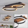 Cascada Plafoniera LED Marrone, Aspetto del legno, Nero, 1-Luce