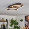 Cascada Plafoniera LED Marrone, Aspetto del legno, Nero, 1-Luce