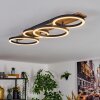 Cascada Plafoniera LED Marrone, Aspetto del legno, Nero, 1-Luce