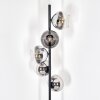 Koyoto Lampada da terra 31 cm Cromo, Chiaro, Grigio fumo, 5-Luci