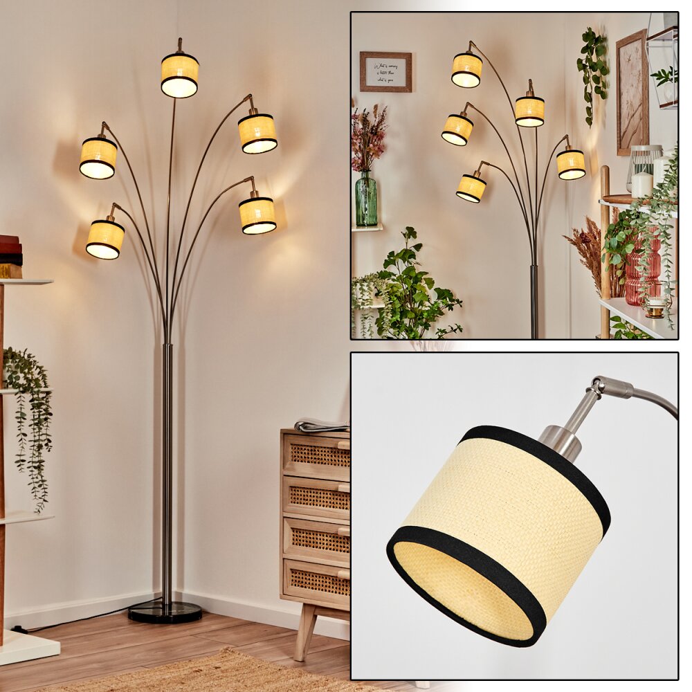 Chellas Lampada da terra Nichel opaco, Nero, 5-Luci main product photo