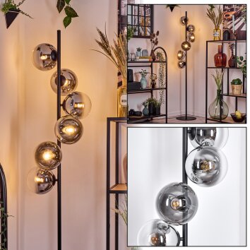 Gastor Lampada da terra Cromo, Chiaro, Grigio fumo, 6-Luci