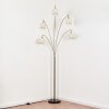 Bassagoda Lampada da terra Nichel opaco, Nero, 5-Luci