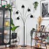 Bassagoda Lampada da terra Nero, 5-Luci