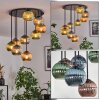 Koyoto Plafoniera, Lampada a sfera 57 cm Blu, Verde, Ramato, 9-Luci