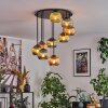Koyoto Plafoniera, Lampada a sfera 57 cm Blu, Verde, Ramato, 9-Luci