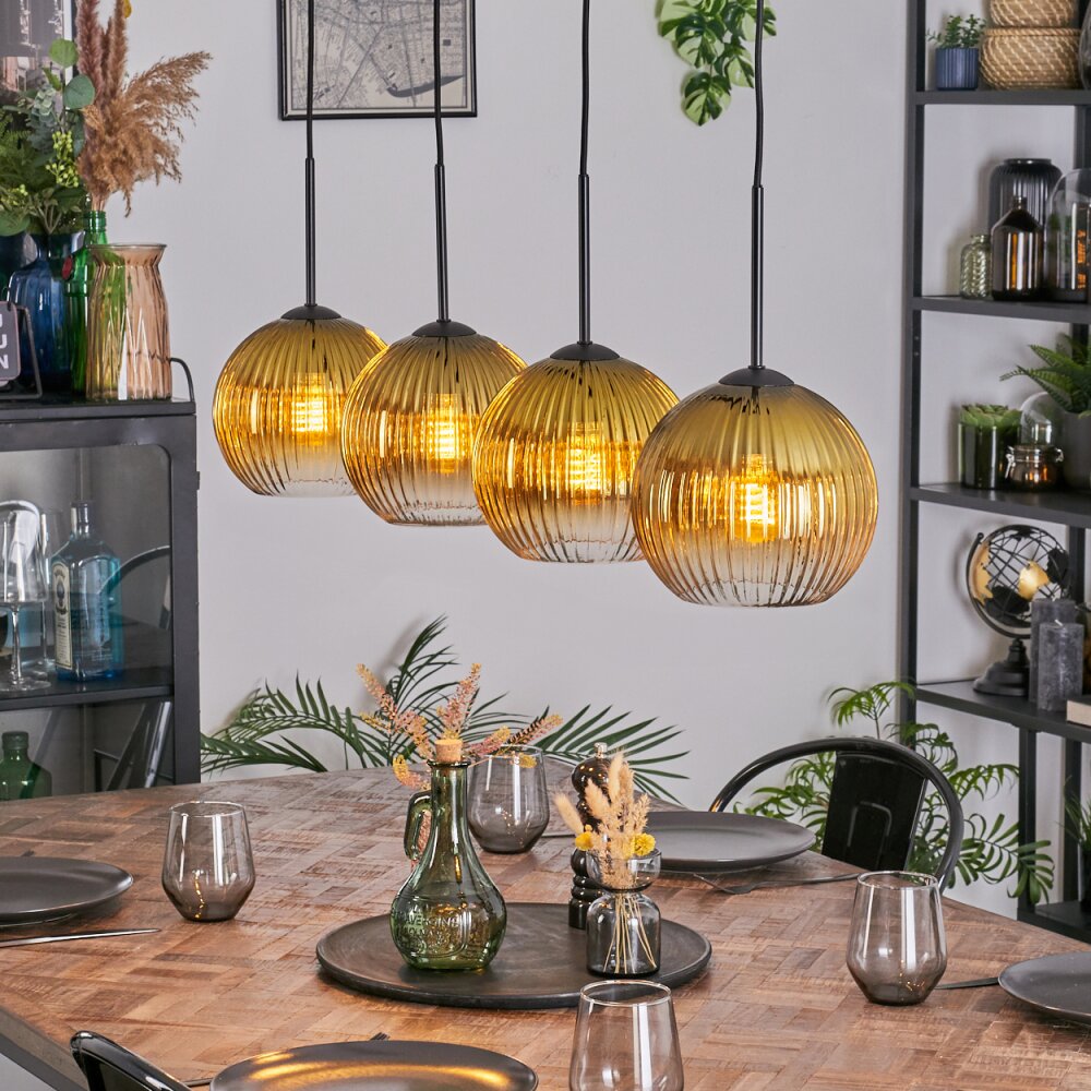 Koyoto Lampadario a sospensione, Lampada a sfera, Lampada a sospensione Oro, Chiaro, 4-Luci main product photo