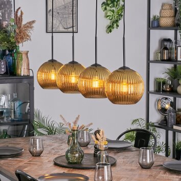 Koyoto Lampadario a sospensione, Lampada a sfera, Lampada a sospensione Oro, 4-Luci