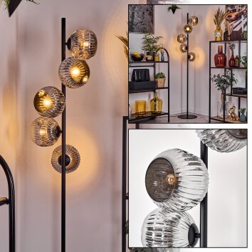 Ripoll Lampada da terra Cromo, Grigio fumo, 5-Luci