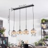 Koyoto Lampadario a sospensione, Lampada a sfera, Lampada a sospensione Ambrato, Chiaro, 4-Luci